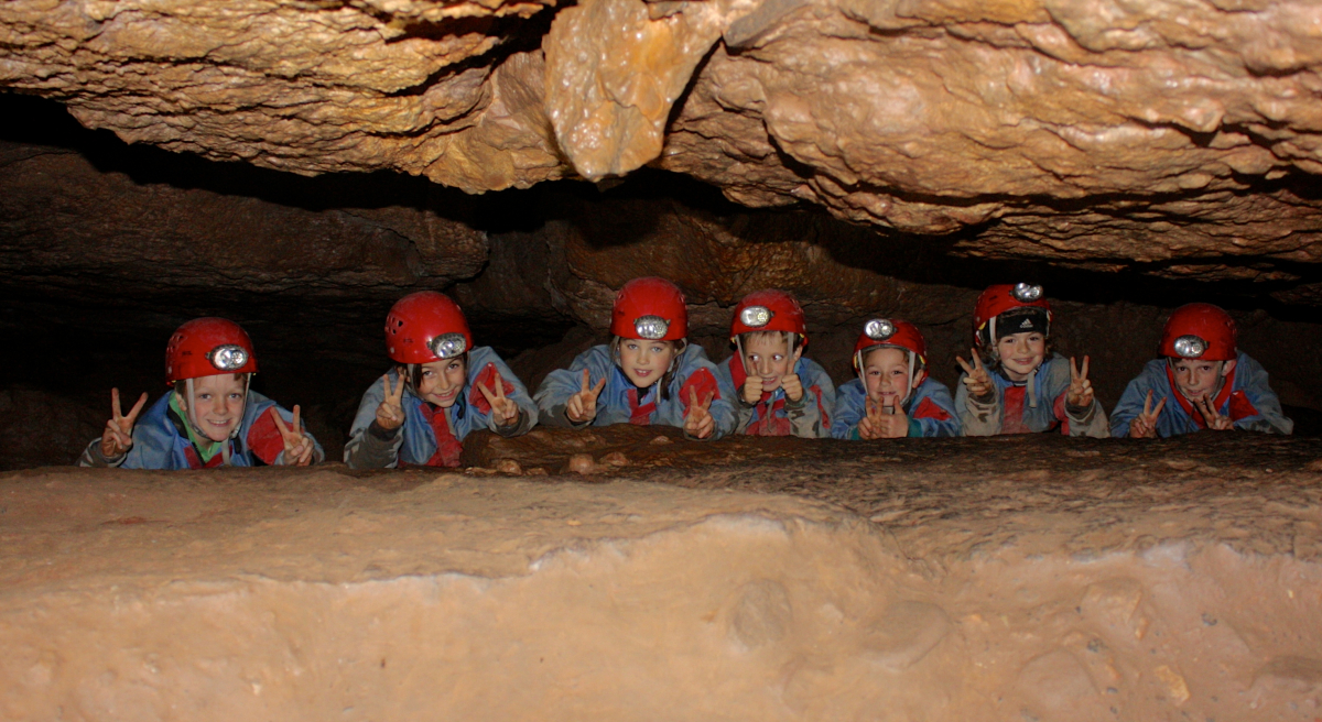 Lying in a cave